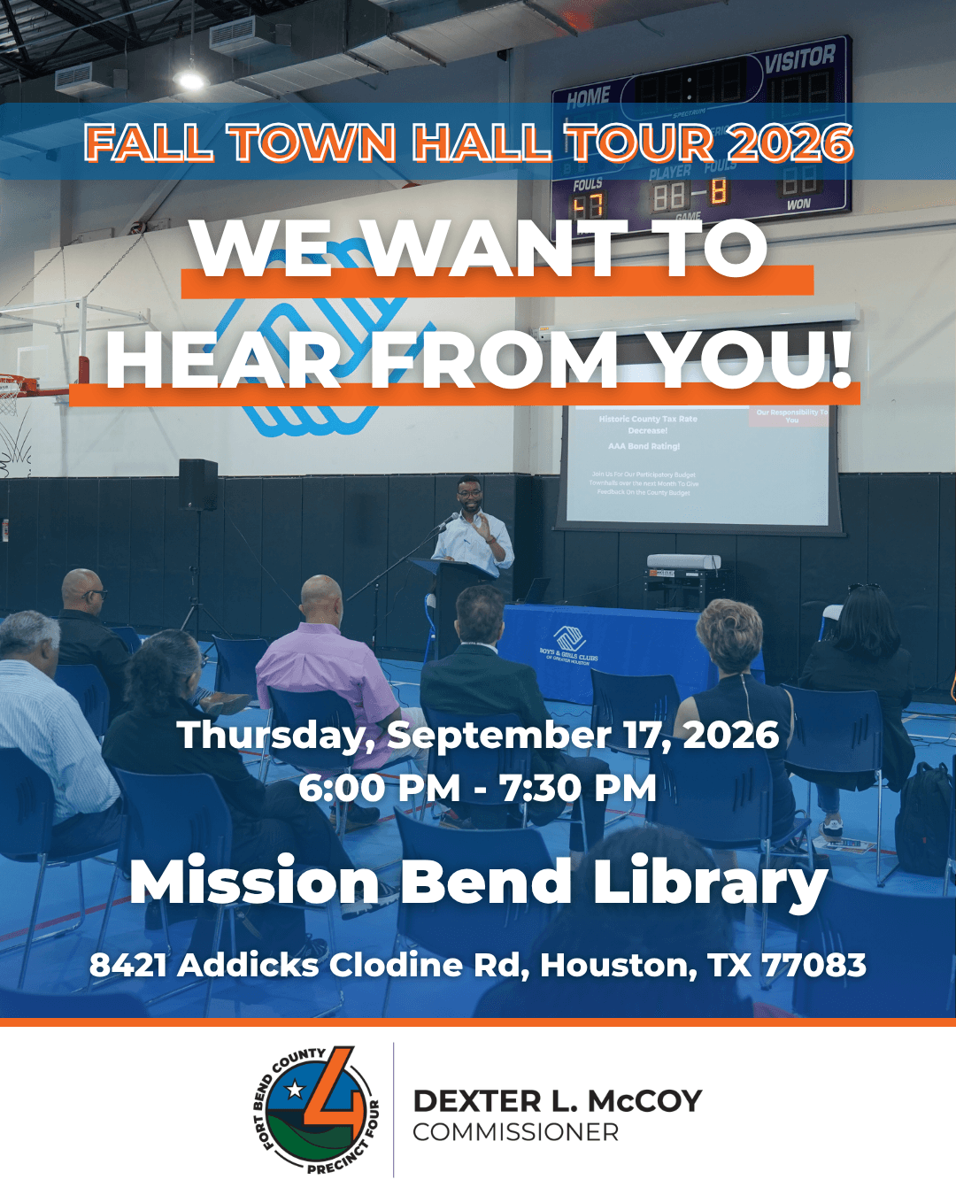Precinct 4 Town Hall Flyer Sept17